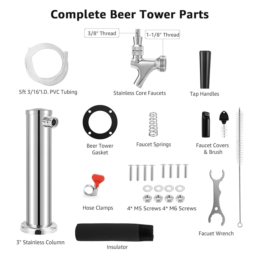 Amazon.co.jp: Hilangsan シングルビールタップタワー ドラフト